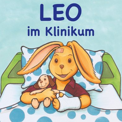 Leo liegt im Krankenbett
