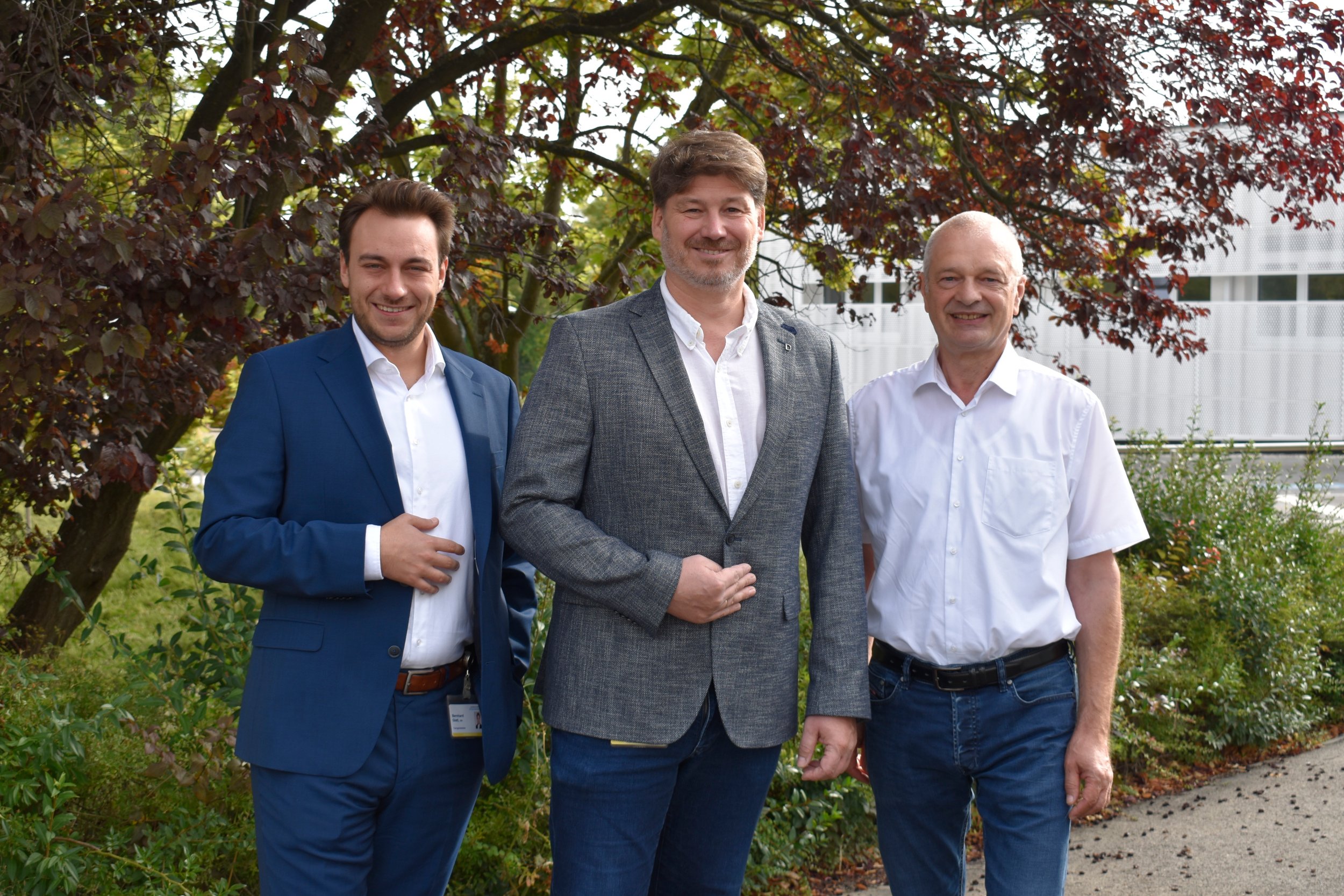 Bernhard Glatt und Direktor Hörth begrüßten Alexander Matera