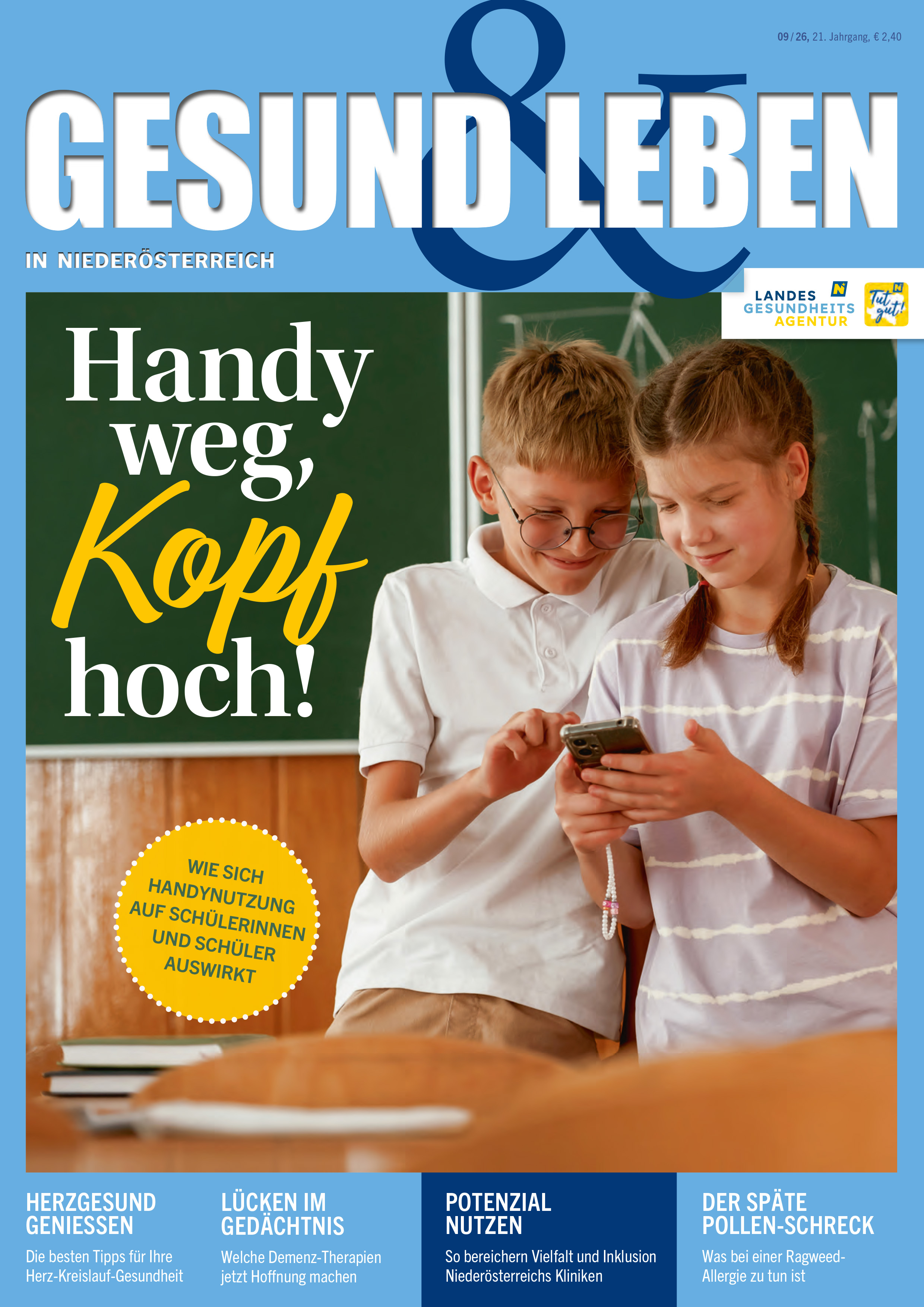 Coverstory über "Handy weg. Kopf hoch"